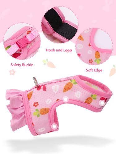 Bunny Harness and Leash Set,Cute Rabbit Harness Small Pet Mesh Vest Blue S | Bunny Rabbit Harness Leash Set Guinea Pig Mesh Vest Escape Proof Walking Puppy Small Animal Pets Rat Squirrel Ferret S - color: Blue, size: S(Young Rabbit)2 months old