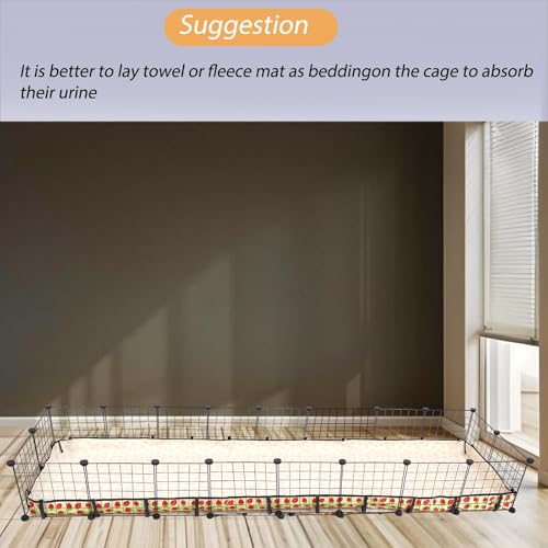 Guinea Pig Cage Liner，Washable Waterproof Oxford Cloth Cage Liners for Small Animals,Hamster Chinchilla Hedgehog Rabbit and Other Small Animals Not Include Cage(24x96 inches) - size: C&C 2x8(24x96 inches)