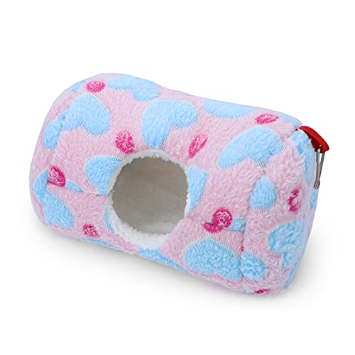 Wontee Hamster Hammock Warm Bed House Small Animal Hideout for Hamsters Gerbil Young Rat Mouse (Pink) - color: Pink