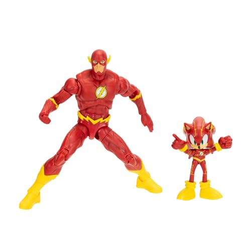 DC X Sonic the Hedgehog Sonic as The Flash & The Flash 2.5/5-inch Figures Multipack - style: 5" The Flash with 2.5" Sonic Flash