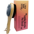The Buddy System - Combo Bristle Pet Brush, 2-in-1 Brush | Dog & Cat grooming brush with 2 sides for dual capabilities.Durable rubber to losen hair and boar bristle to increase shine.