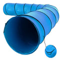 Dog Tunnel, Dog Agility Tunnel, Play, 18 Feet, Small, Medium, Large, Blue | Houseables Agility Equipment, Puppy Obstacle Course, Pet Playground, Crawling, Indoor/Outdoor, Pop Up Set, Exercise Tube, Toy - color: Blue