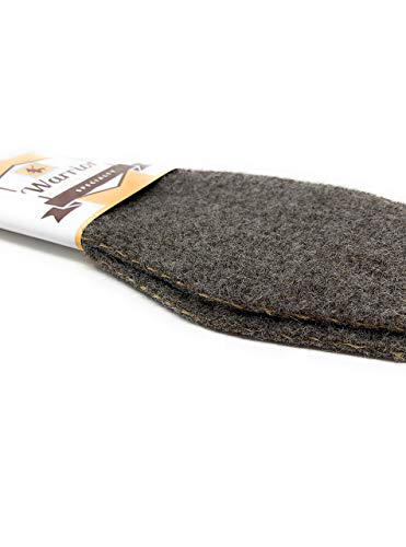 Warrior Alpaca Socks - 100% Alpaca Wool Felted Insoles & Liner Inserts for Shoes & Boots, Men & Women, 1 Pair - Cut to Size - Made in USA (XLarge) - size: XLarge