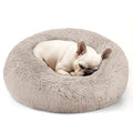 Dogs Bed for Small Dogs, Anti-Anxiety Washable Round Bed (Brown, 24.0" L x 24.0" W x 8.0" Th) - color: Brown, size: 24.0"L x 24.0"W x 8.0"Th