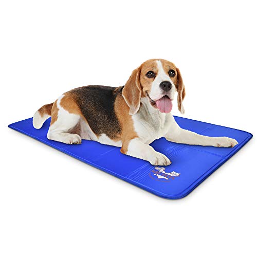 Arf Pets Dog Cooling Mat - Solid Gel Self-Cool Pad | Durable & Non-Toxic | Pressure-Activated | No Water, Electricity, Batteries or Refrigeration Needed | For Beds, Kennels & Crates - size: 27 x 43