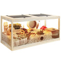 Prolee Hamster Habitat Chewproof,Wooden Hamster Cage with Openable Metal Mesh Top,Gerbil Cage with Lock Design for Hamster House (32"x16"x16")
