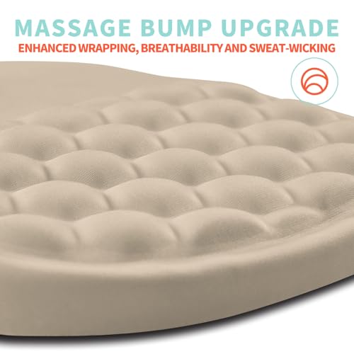 Ergonomic Mouse Pad Wrist Support with Memory Foam Massage Bulge, Carpal Tunnel Pain Relief Mousepad Wrist Rest for Mouse(12x8 inch, Apricot) - color: Kg034-apricot