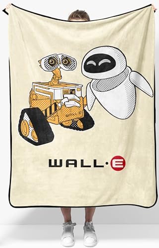 Jay Franco Kids Plush Throw Blanket – Soft & Cozy Fleece Throw for Bedroom & Couch Décor, Official Licensed Product, Beige - Wall-E, 40x50 - Travel Blanket - color: Beige - Wall-e, size: 40x50 - Travel Blanket