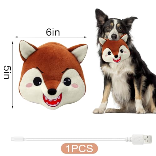 BABORUI Interactive Dog Toys Fox, Jumping Squeaky Dog Toys with Recording and Music Modes, Rechargeable Moving Dog Chew Toys for Small/Medium/Large Dogs to Keep Them Busy(Fox) - color: Fox