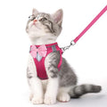 Cat Vest Harness and Leash Set, Escape Proof Kitten Harness Pink XS | Safe Reflective Strips, Adjustable Easy Wear Kitty Harness, Sturdy Clip Buckle, Breathable Mesh , for Kitty Puppy Bunny Walks - color: Pink, size: XS