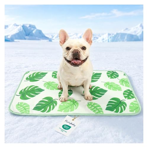 Cooling Mat for Dogs,Stylish Patterns,Self Cooling Indoor Outdoor | Instant Cooling,No Gel,100%Non-Toxic,Claw-Proof,Anti-Slip,Washable,for dog creat,dog bed,Leaf M - color: Leaf, size: 30"x20"(Medium)