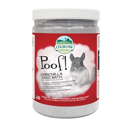 Oxbow POOF! Chinchilla Dust Bath, Natural Chinchilla Dust, USA, 2.5 lb | Blue Beauty, Dust For Chinchillas, Chinchilla Dust, Degus, Gerbils, Hamsters, Grooming, Coat Care, Small Pet Supplies, - size: 2.5 Pound (Pack of 1)