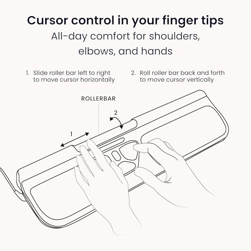 Contour Ergonomic Wireless Bundle RollerMouse Pro3 Ergonomic Mouse & Balance Full-Size Keyboard Combo Central Pointing Device for RSI, Carpal Tunnel Relief & Comfortable Office Work Setup