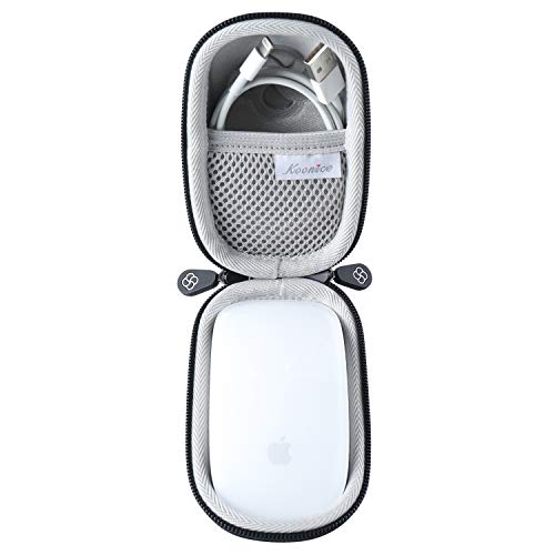 Hard Case Compatible for Apple Magic Mouse (1 2 & 3 Gen) Including Carabiner (Black) - color: Black