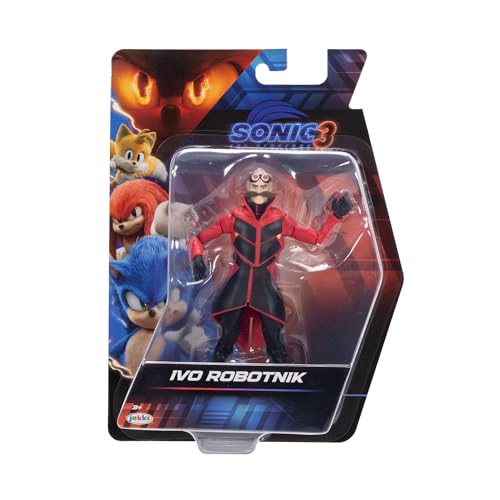 Sonic 3 Movie Action Figures 5-Inch Ivo Robotnik Collector Toy Figure, Highly Articulated for Boys Girls - Officially Licensed Sonic The Hedgehog 3 Movie Product - color: Ivo Robotnik