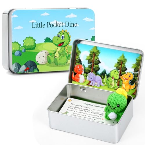 Little Pocket Dino, Cute Dinosaur Desk Companion Gift & Keepsake | Perfect giftable dinosaur companion for birthdays, holidays, and everyday surprise moments. - style: Dino