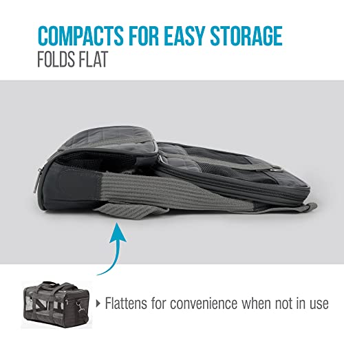 Sherpa Original Deluxe Travel Pet Carrier, Airline Approved & Guaranteed On Board - Charcoal Gray, Medium - color: Charcoal Gray, size: 17.0"L x 11.0"W x 10.5"H