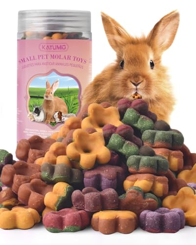 KATUMO Rabbit Treats, 180g / 6oz Dwarf Hamster Treats Natural Chew Toys for for Guinea Pig Hamster Bunny Chinchilla Gerbil | Natural Timothy Hay, Easy to eat, Suitable for Hamster Bunny Chinchilla Gerbil and Other Rodent Pets