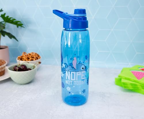 Silver Buffalo Disney Lilo and Stitch Nope Lazy Quote, Water Bottle, 28oz | Not Today, Includes Screw-On Lid, 0.83 Liters - color: Lilo and Stitch Nope Not Today, size: 28 Ounces