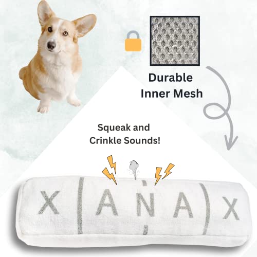 Nestpark Chill Pup Funny Dog Toy - Parody Plush Squeaky Crinkle Dog Toy