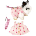 Rabbit Harness and Leash with Cute Accessories for Walking Escape Proof - Mesh Breathable Bunny Vest Harness Outdoor - Also Suit for Ferret Kittn Puppy Small Animals (Without Accessories,Small) - size: Small