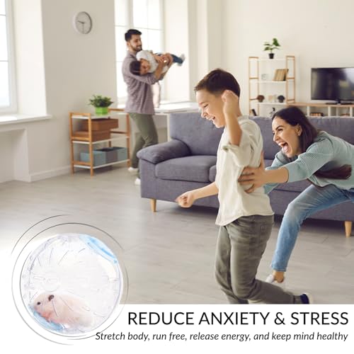 7.9 Inch Hamster Ball, Running Ball Toy, Transparent, Breathable, Reduce Stress, Promote Exercise Health, Easy to Clean, Hamster Accessory, for Syrian Dwarf Hamster, Gerbils, Mice, Small Pets, Blue - color: Blue
