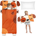 Wizland Sleeping Bag for Kids,Portable Daycare Nap Mat -61.8"×28.3" for 3 4 5 6 7 8 - color: Kid Dog Sleeping Bag