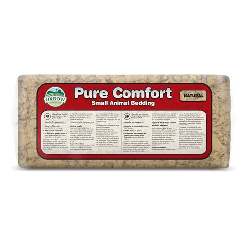 Oxbow Small Animal Bedding, Hamster, Guinea Pig, Rabbit, Natural, USA, 56 L | Pure Comfort, Hamster Bedding, Guinea Pig Bedding, Low Dust, Virgin Paper, Litter Box, Bunny, Rats, Gerbils, Chinchillas - color: Natural, size: 56 Liter