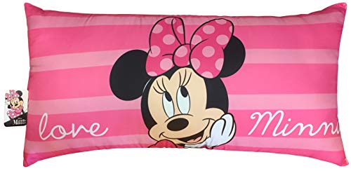 Jay Franco Disney Minnie Mouse Love Body Pillow Cover 20x54 Inch | Super Soft Microfiber, Reversible, Zipper Closure, Cover Only, Machine Washable Kids Room Decor, Officially Licensed - color: Pink