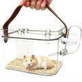 Hamster Carrier Portable Travel Cage with Water Bottle for Dwarf Hamsters Frogs Budgerigars Snails (Small)