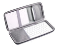 Hard Case Compatible with 67 68 Keys Apple Magic Keyboard MLA22LL/A + Magic Trackpad + Apple Magic Mouse,Gray - color: Gray