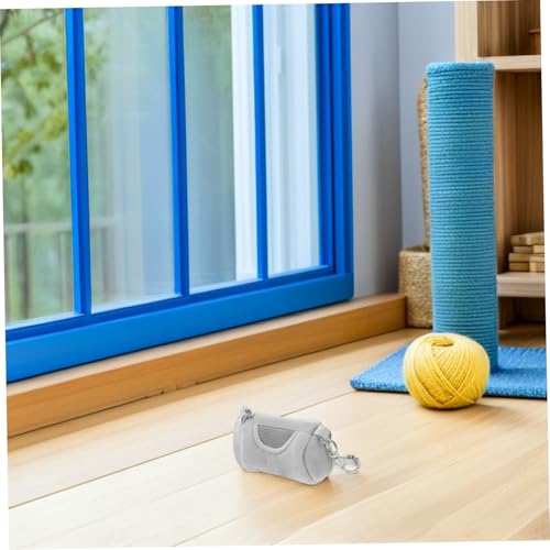 KALLORY Small Animal Carrier Bag Velvet Pet Portable Warm Travel Pouch for Hamster Guinea Pig Squirrel Hedgehog Gray