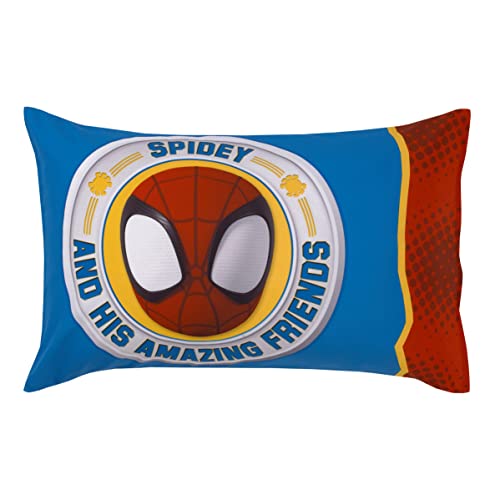 Marvel Spidey and His Amazing Friends Blue, Red, Yellow, and Green, Team Up 2 Piece Toddler Sheet Set - color: Spidey and His Amazing Friends