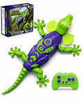 Wall Climbing Gecko Toy for Boys, Remote Control Lizard That Climbs Walls, Ceilings and Floors, Rechargeable Wall Crawler Robot with Strong Suction and LED Eyes, Fun Birthday Gift for Kids Ages 4-12 - color: Green