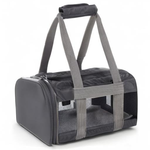 Sherpa Original Deluxe Travel Pet Carrier, Airline Approved & Guaranteed On Board - Charcoal Gray, Small - color: Charcoal Gray, size: 15.0"L x 10.0"W x 8.5"H