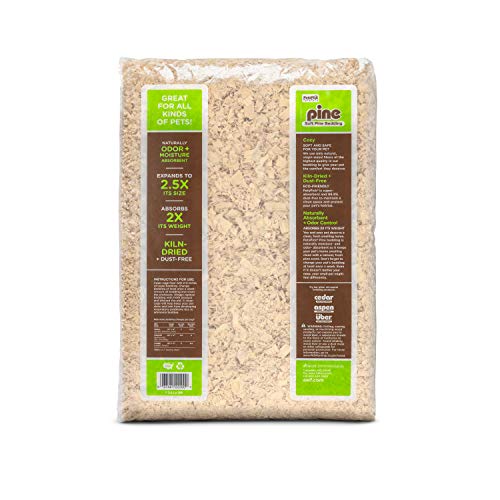 PETSPICK Pine Wood Bedding for Small Pets, Cages and Animal Habitats, 141 L | Pine bedding is sized for small pets and animal habitats; 141 L package supports cage and enclosure maintenance. - size: 141L