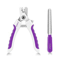 6" Dog Nail Clippers for Small, Medium and Large Breed Professional Pet Nail Trimmers -Suitable for Cats, Rabbits and Guinea Pigs with Safety Guard to Avoid Over Cutting (Purple) - color: Purple