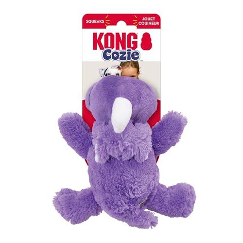 KONG - Cozie Rosie Rhino - Indoor Cuddle Squeaky Plush Dog Toy - for Small Dogs - size: Small, style: Rosie the Rhino