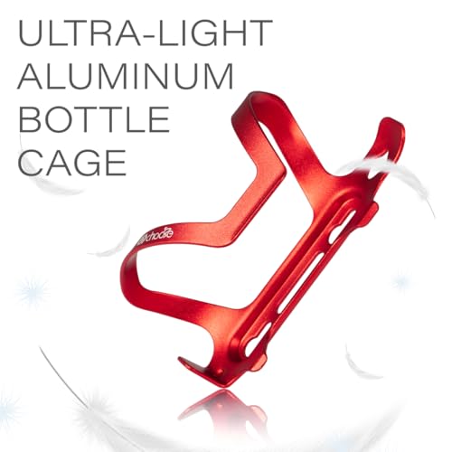 Chooee Bike Water Bottle Holder Aluminum, Bicycle Water Bottle Cage for Road Bikes Mountain Bikes Red 2-Pack - color: Red