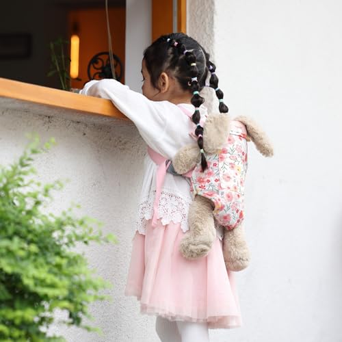 GAGAKU Baby Doll Carrier for Little Girls Baby Carrier for Dolls Reborn Baby Doll Carrier Toddlers 3 Years Old Babydoll Carrier - Pink Rose of Sharon - color: 1_pink Rose of Sharon