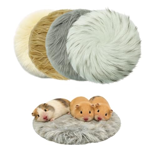 Guinea Pig Bed 4PCS Fleece Mats Hamster Cage Liner Washable Bedding Cage Accessories for Chinchilla Rat Hamster Squirrel Sugar Glider Ferret - size: Small
