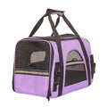 Purple Soft-Sided Cat Carrier, Airline Approved Cat and Dog Carrier Travel Bag with Mesh Windows, Cat Carrying Case Up to 15 Lbs (Purple, Small) - color: Purple