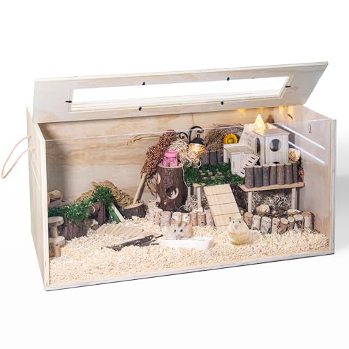 Pine Small Animals Houses&Habitats Chewproof, 32" Pine Guinea Pig Cage Hamster Cage for Small Animals (32" Medium, Normal) - size: 32.0"L x 15.8"W x 15.8"H