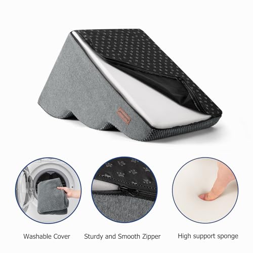 Aodisman Dog Ramp and Stairs for Small Dogs & Cats,3-Step Pet Stairs for Couch Sofa and Chair,Indoor Anti-Slip Dog Stairs for Old Cats and Puppy