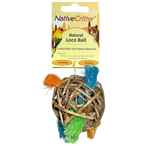 Exotic Nutrition Loco Ball - Fun & Unique Toy for Hamsters, Gerbils, Rabbits, Guinea Pigs, Prairie Dogs, Chinchillas, Degus, Squirrels, Rats and Other Chewing Small Animals