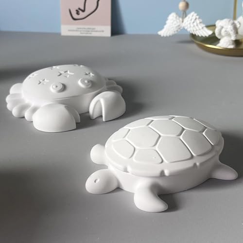 Crab Box Resin Mold with Lid, 3D Sea Animal Storage Container Mold, Crab Shaped Tray Jewelry Box Silicone Molds for Resins, Epoxy Resin, Gypsum, Clay, DIY Craft Home Decor, Candy Jar