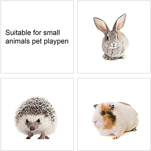 C&AHOME Pet Playpen, Small Animals Supplies, 16 Panels, 12" × 15", White | Exercise Playpens Cage, C Grids Portable Yard Fence Indoor, Guinea Pigs, Puppy Pet Products, DIY Metal - color: White, style: 16 Panels