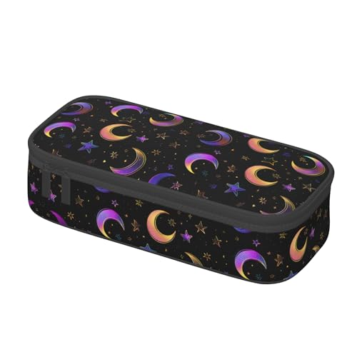 Yrebyou Moon Pencil Case Big Storage Pencil Pouch Multi-Functional Pen Bag Cute Lightweight Organizer for Aldult Office College - color: Purple