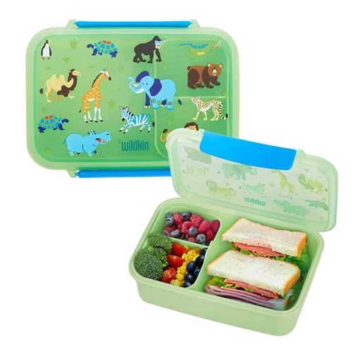 Wildkin Reusable Food Container for Kids – Airtight, Leak Resistant, Dishwasher Safe - Wild Animals - color: Wild Animals