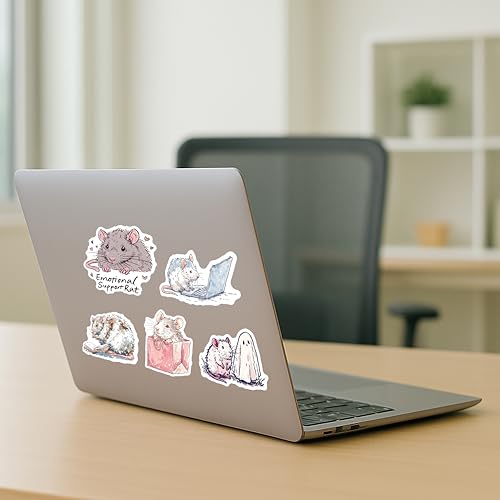 100 PCS Rat Stickers Pack – Waterproof Decals for Water Bottles, Laptops, Phones, Notebook, Cars – Cool Vibrant Graphics for Rat Enthusiast - color: Rat